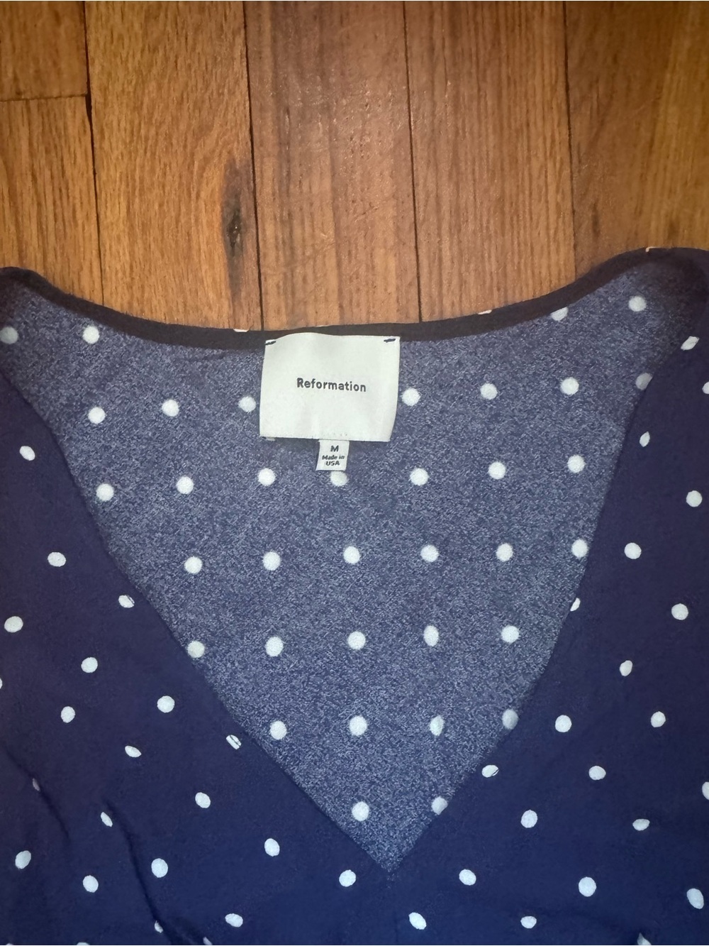 Reformation Calix Mini Dress Navy - Picture 4 of 7